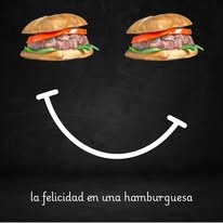 La felicidad en una hamburguesa